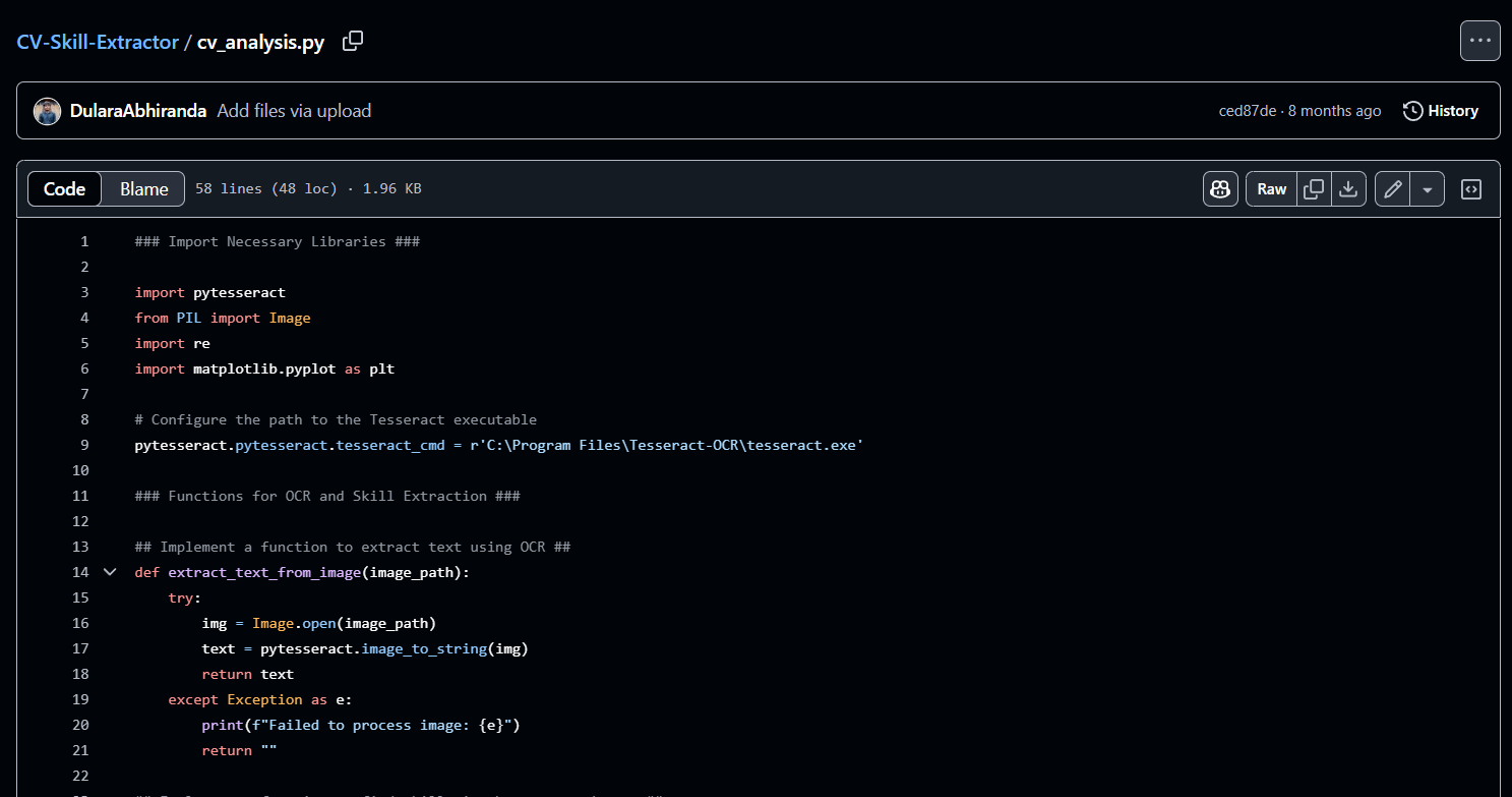 Resume Keyword Extract ML Model