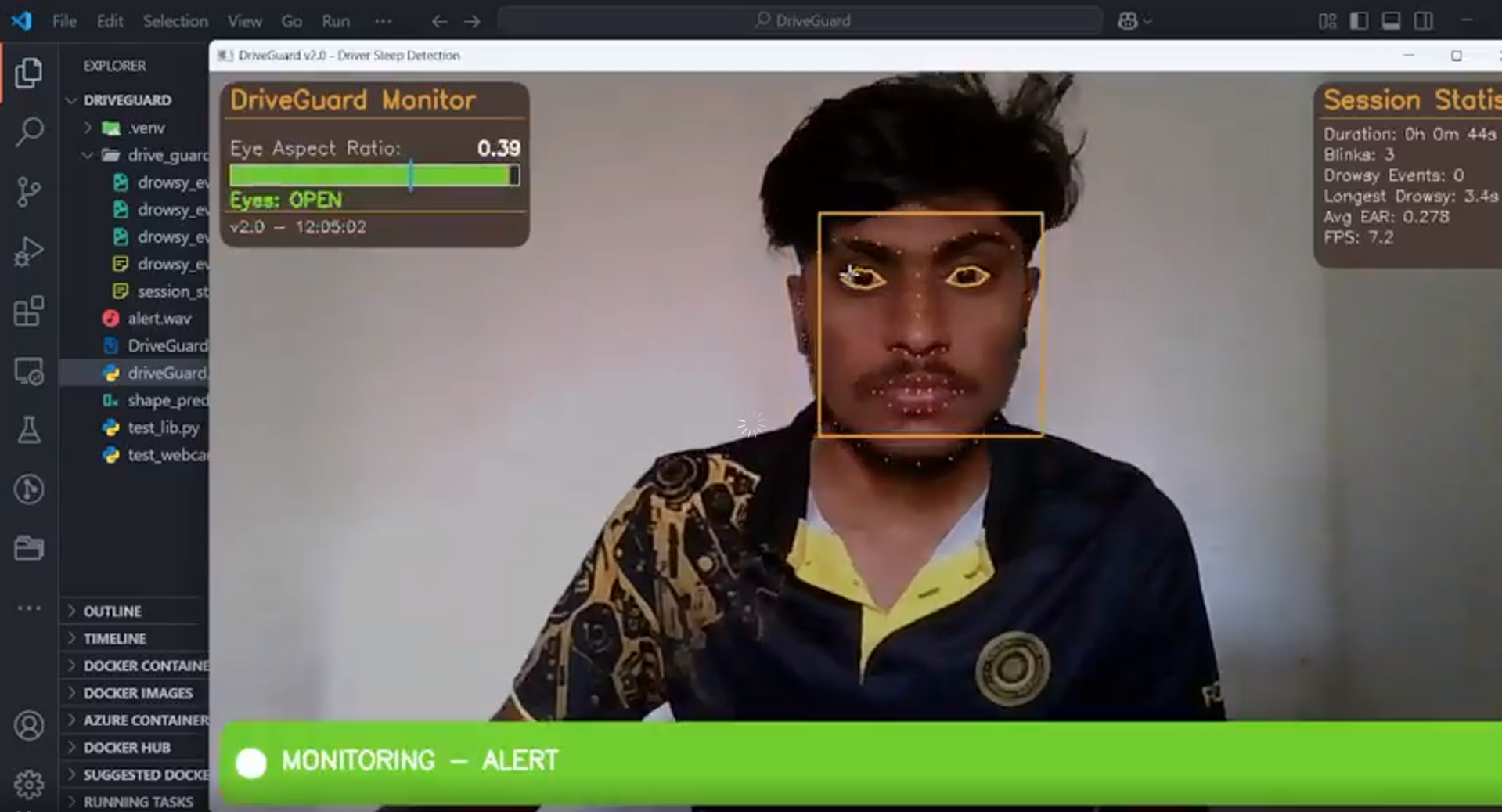 Driver Sleep Detection Application